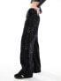 Фото #1 товара Pimkie wide leg cargo jeans in washed black