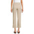 Time and Tru Straight Pants Women's 16 Beige Cotton 28" Inseam Pull-On Solid