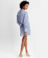 ფოტო #2 პროდუქტის Women's Notch Collar Poplin Sleepshirt, Created for Macy's