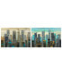 Фото #1 товара Urban Lights I II Frameless Free Floating Tempered Glass Panel Graphic Wall Art, 48" x 32" x 0.2"