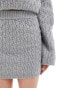 4th & Reckless cable knit mini skirt co-ord in grey