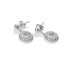 Sparkling silver earrings with diamonds and topaz Forever DE722