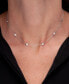 ფოტო #2 პროდუქტის Mother-of-Pearl Station Collar Necklace in Sterling Silver, 17" + 1" extender
