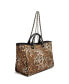 Фото #3 товара Women's Leopard Canvas Beach Tote