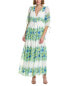 Фото #1 товара Taylor Printed Swiss Dot Chiffon Maxi Dress Women's White 2