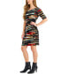 ფოტო #3 პროდუქტის Women's Bateau-Neck Elbow-Sleeve Sheath Dress