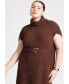 Фото #2 товара Plus Size Cocoon Sweater Dress