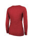 Women's Threads Red Kansas City Chiefs Super Bowl LVIII Make It Happen Tri-Blend Long Sleeve Scoop Neck T-shirt