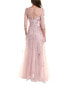 Фото #2 товара Teri Jon By Rickie Freeman Tulle Gown Women's Pink 10