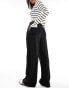 Vero Moda Aware pleat front wide leg trousers in black