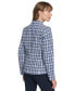 ფოტო #2 პროდუქტის Women's Plaid One-Button Blazer