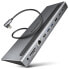 Фото #1 товара AXAGON HMC-4KX3 USB 3.0 Hub, MiniDP + 2x HDMI, LAN, PD, 3x USB-A, SD-Kartenleser, Audio