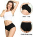 Фото #3 товара anqier Women's Underwear Pack of 5 Stretch Cotton High-Waist Briefs, Women's Breathable Panties, Soft Women Underwear