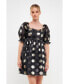 Фото #3 товара Women's Dot Organza Puff Mini Dress