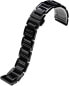 Kai Tian 20 mm Black Ceramic Watch Strap, Quick Release Watch, Quick Release Watch Strap, Folding Clasp, Bracelet for Men and Women
