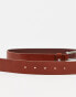 Tommy Hilfiger new denton 3.5cm leather belt in dark tan