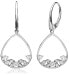 Stunning silver earrings with crystals E0001316