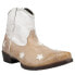 Фото #4 товара Roper Liberty White Star Patriotic Snip Toe Cowboy Booties Womens Brown, White C