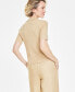 ფოტო #2 პროდუქტის Women's Short-Sleeve Ribbed Polo Sweater, Created for Macy's