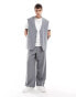 Фото #1 товара ASOS DESIGN smart baggy co-ord trousers with drawcord hem in grey