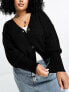 Фото #2 товара Vero Moda Curve button through cardigan in black