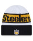 Фото #2 товара Men's White, Black Pittsburgh Steelers 2023 Sideline Tech Cuffed Knit Hat