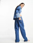 Фото #12 товара ASOS DESIGN co-ord baggy boyfriend jean in blue patchwork