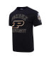 Фото #3 товара Men's Black Purdue Boilermakers Classic Stacked Logo T-shirt
