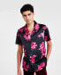 Фото #1 товара Men's Bouquet Short Sleeve Button-Front Camp Shirt, Created for Macy's