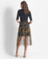 ფოტო #6 პროდუქტის Women's Printed Logo-Waistband Tulle Mesh Skirt