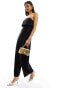 Фото #4 товара River Island bandeau tailored jumpsuit in black