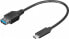 Wentronic Sync & Charge Super Speed USB-C to USB A 3.0 extension cable - 0.2 m - 0.2 m - USB C - USB A - USB 3.2 Gen 1 (3.1 Gen 1) - 5000 Mbit/s - Black