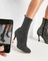 Фото #3 товара ASOS DESIGN Elegant embellished high-heeled ankle boots in black