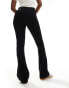 DTT Bianca high waisted wide leg disco jeans in black