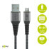 Wentronic 49282 - 1 m - Micro-USB B - USB A - USB 2.0 - 480 Mbit/s - Black - Grey