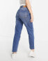 Фото #2 товара Stradivarius Petite slim mom jean with stretch in authentic blue