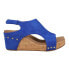 Фото #1 товара Corkys Carley Studded Wedge Womens Blue Casual Sandals 30-5316-ELBL