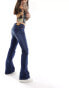 Фото #2 товара Weekday Nova low waist slim bootcut jeans with gathered leg in azur blue