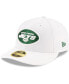 ფოტო #1 პროდუქტის Men's White New York Jets Historic Omaha Low Profile 59FIFTY Fitted Hat