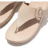 FITFLOP Lulu Covered-Buckle Raw-Edge Leather Toe-Thongs Slides