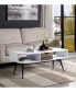 Halima Coffee Table, White & Black Finish