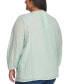 ფოტო #2 პროდუქტის Plus Size Pintucked Top