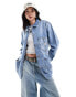 Фото #1 товара Lee workwear label denim chore coat in mid wash