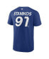 ფოტო #2 პროდუქტის Men's Steven Stamkos Blue Tampa Bay Lightning Authentic Pro Prime Name and Number T-shirt