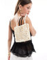 Фото #2 товара Mango pearl square mini bag in white