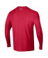 Фото #3 товара Men's Red Maryland Terrapins Throwback Basketball Performance Cotton Long Sleeve T-shirt