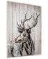 Фото #2 товара Deer 2Handed Painted Iron Wall sculpture on Wooden Wall Art, 40" x 30" x 2.8"