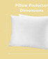 Фото #7 товара Circles Home 100% Cotton Breathable Pillow Protector with Zipper – White (6 Pack)