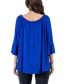 Фото #2 товара Women's Bell Sleeve Loose Fit Tunic Top