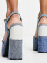 Jeffrey Campbell Girl Friend platform sandals in denim